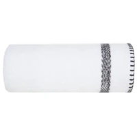 Kép 2/5 - viera-pamut-torolkozo-melange-csikkal-feher-70-x-140-cm-osszehajtva