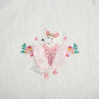 Kép 9/9 - Baby46 balerina egeres kapucnis törölköző 100x100 cm