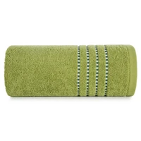 Kép 4/4 - fiore-csikos-torolkozo-olivazold-30-x-50-cm-osszehajtva
