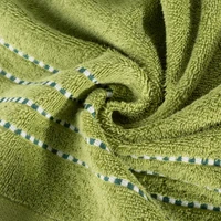 Kép 3/4 - fiore-csikos-torolkozo-olivazold-30-x-50-cm-gyurt-anyag