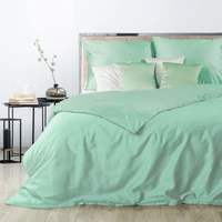 Kép 1/2 - Nova3 mako-szatén ágyneműhuzat Menta 220x200 cm - 70x80 cm 2db