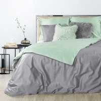 Kép 1/3 - Nova3 mako-szatén ágyneműhuzat Menta/ezüst 220x200 cm - 70x80 cm 2db