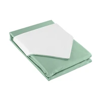 Kép 4/4 - Nova3 mako-szatén ágyneműhuzat Fehér/menta 220x200 cm - 70x80 cm 2db 3