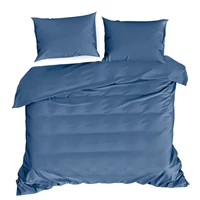 Kép 3/5 - dina-egyszinu-pamut-szaten-agynemuhuzat-sotetkek-220-x-200-cm-70-x-80-cm-2db-hs383496 2