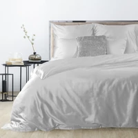 Kép 1/5 - dina-egyszinu-pamut-szaten-agynemuhuzat-vilagosszurke-160-x-200-cm-70-x-80-cm-2db-hs383512