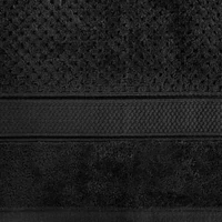 Kép 3/5 - jessi-velur-torolkozo-fekete-70-x-140-cm-3db-hs386743 2