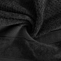 Kép 4/5 - jessi-velur-torolkozo-fekete-70-x-140-cm-3db-hs386743 3