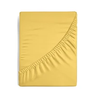 Kép 6/9 - Jersey pamut gumis lepedő Mustársárga 120x200 cm +25 cm