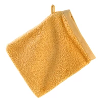 Kép 1/3 - frottir-mosdokesztyu-500-g-m2-mustarsarga-16-x-21-cm