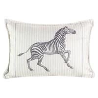 Kép 1/3 - akua-ketoldalu-zebra-mintas-parnahuzat-toltettel-krem-grafit-45-x-30-cm-hs404802