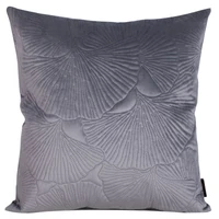 Kép 1/2 - ginkgo-level-nyomatos-barsony-parnahuzat-acelszurke-45-x-45-cm-hs404892