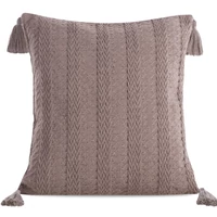 Kép 1/4 - boho8-rojtos-parnahuzat-barna-45-x-45-cm