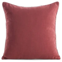 Kép 1/5 - len-egyszinu-parnahuzat-dekorativ-koves-szegellyel-piros-43-x-43-cm-hs415476