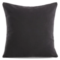 Kép 1/5 - len-egyszinu-parnahuzat-dekorativ-koves-szegellyel-fekete-43-x-43-cm-hs415481