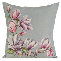 Kép 1/2 - magnolia-virag-mintas-gobelin-parnahuzat-szurke-45-x-45-cm-5-cm-hs416104