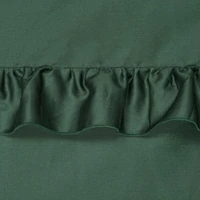 Kép 4/6 - venus-fodrokkal-diszitett-pamut-szaten-agynemuhuzat-palackzold-160-x-200-cm-70-x-80-cm-2db-kozeli-fodor