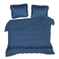 Kép 3/6 - venus-fodrokkal-diszitett-pamut-szaten-agynemuhuzat-sotetkek-160-x-200-cm-70-x-80-cm-2db-teljes