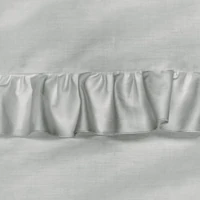 Kép 4/6 - reina23-fodrokkal-diszitett-pamut-szaten-agynemuhuzat-vilagosszurke-220-x-200-cm-70-x-80-cm-2db-kozeli-fodor