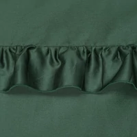 Kép 4/6 - reina23-fodrokkal-diszitett-pamut-szaten-agynemuhuzat-palackzold-220-x-200-cm-70-x-80-cm-2db-kozeli-fodor