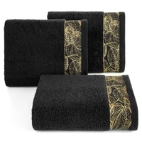 Kép 1/4 - agis-jacquard-torolkozo-fekete-70-x-140-cm