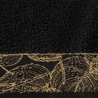 Kép 3/4 - agis-jacquard-torolkozo-fekete-70-x-140-cm-kozeli-minta