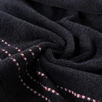 Kép 3/4 - fiore-csikos-torolkozo-fekete-50-x-90-cm-gyurt-anyag