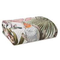 Kép 2/5 - parrot-papagály-mintas-barsony-agytakaro-zold-220-x-240-cm-osszehajtva