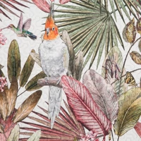 Kép 4/5 - parrot-papagály-mintas-barsony-agytakaro-zold-220-x-240-cm-kozelrol