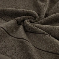 Kép 4/5 - liana-velur-torolkozo-sotetbarna-70-x-140-cm-3db-hs427818 3