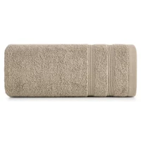 Kép 2/5 - aline-pamut-torolkozo-csikos-szegellyel-bezs-50-x-90-cm-osszehajtva