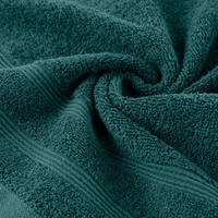 Kép 4/5 - aline-pamut-torolkozo-csikos-szegellyel-turkiz-50-x-90-cm-gyurt-anyag