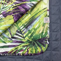 Kép 2/8 - Rommy mikroszálas ágytakaró Fehér/zöld 200x220 cm