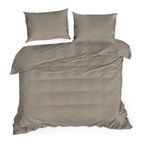 Kép 2/4 - dina-egyszinu-pamut-szaten-agynemuhuzat-vilagos-barna-160-x-200-cm-70-x-80-cm-2db-hatter-nelkul
