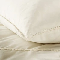 Kép 2/7 - linda-csipkevel-diszitett-agynemuhuzat-kremszin-160-x-200-cm-70-x-80-cm-2db-hs438668 6