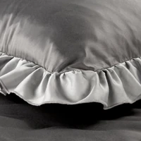 Kép 2/7 - eliza-agynemuhuzat-kontrasztos-fodorral-diszitve-acelszurke-160-x-200-cm-70-x-80-cm-2db-hs438706 6
