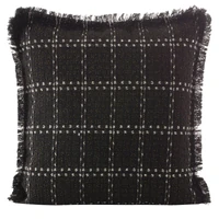Kép 1/2 - dara-kockas-parnahuzat-rojtos-szegellyel-fekete-45-x-45-cm-hs439757