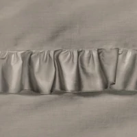 Kép 4/6 - reina23-fodrokkal-diszitett-pamut-szaten-agynemuhuzat-vilagosbarna-160-x-200-cm-70-x-80-cm-2db-hs440042 3