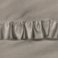 Kép 4/6 - reina23-fodrokkal-diszitett-pamut-szaten-agynemuhuzat-vilagosbarna-160-x-200-cm-70-x-80-cm-2db-hs440042 3
