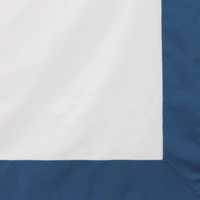 Kép 6/7 - Reina25 pamut-szatén ágyneműhuzat kontrasztos szegéllyel Fehér/gránátkék 160x200 cm - 70x80 cm 2db