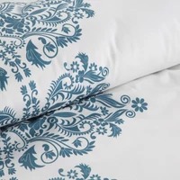 Kép 7/7 - Reina29 pamut-szatén ágyneműhuzat Fehér/sötétkék 220x200 cm - 70x80 cm 2db