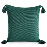 Kép 1/2 - poly-pompon-diszes-parnahuzat-sotetzold-45-x-45-cm-hs442210