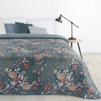 Kép 1/7 - flower-mikroszalas-agytakaro-sotet-menta-200-x-220-cm-hs450736