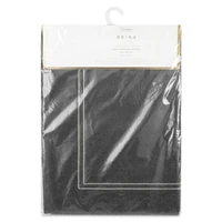 Kép 1/4 - olivia-pamut-furdoszoba-szonyeg-arany-szinu-himzessel-acelszurke-50-x-70-cm-hs452429