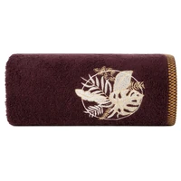 Kép 2/4 - himzett-torolkozo-egzotikus-levelek-motivumaval-bordo-50-x-90-cm-6db-hs452434 1