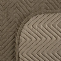 Kép 5/6 - len3-vaszon-szerkezetu-preselt-mintas-agytakaro-sotet-bezs-200-x-220-cm-hs453041 4