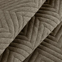 Kép 6/6 - len3-vaszon-szerkezetu-preselt-mintas-agytakaro-sotet-bezs-220-x-240-cm-hs453042 5