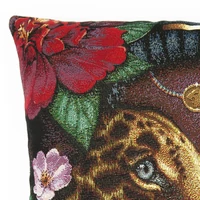 Kép 3/4 - Afrikai leopárdos párnahuzat arany lurex 45x45 cm 2
