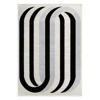 Kép 1/3 - Aura5 szőtt modern szőnyeg Krémszín 160x230 mm - 9 mm