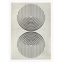 Kép 1/2 - Aurra1 fekete fehér szőnyeg Krémszín 140x190 mm - 11 mm