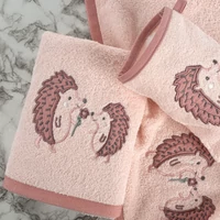 Kép 5/8 - Baby68 sünis fürdőkesztyű gyerekeknek Rózsaszín 15x21 cm